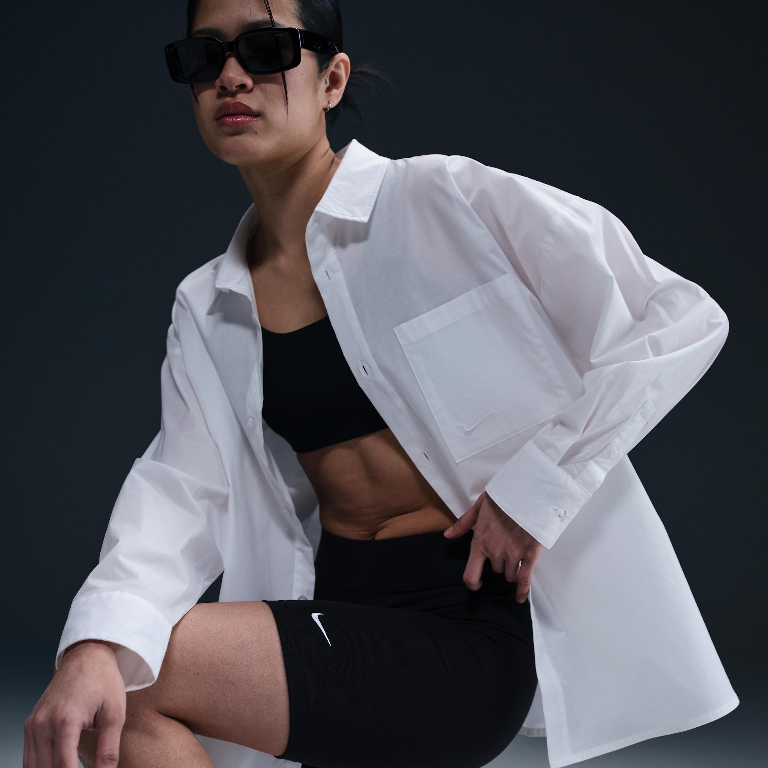 Nike Sportswear Chill Poplin Women's Loose Long-Sleeve Button-Up Top Product Image