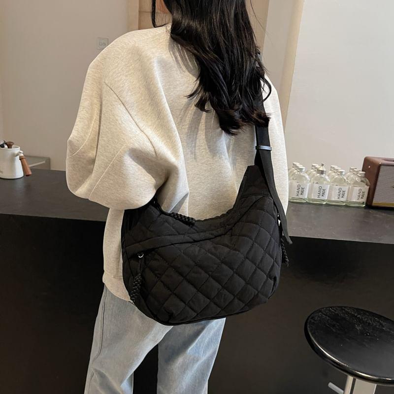 Plain Quilted Crossbody Bag Product Image