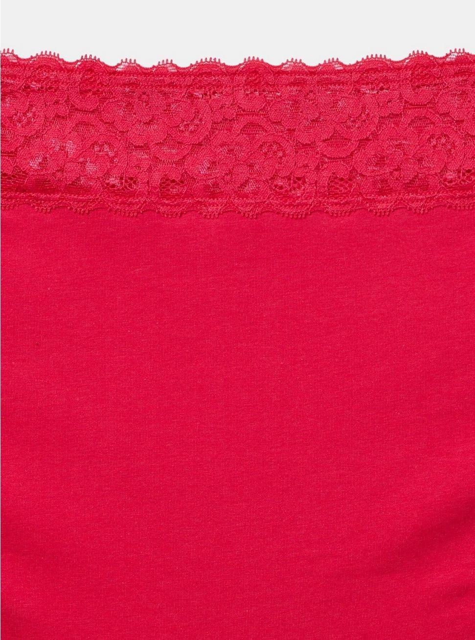 Mid-Rise Hipster Lace Trim Panty Product Image
