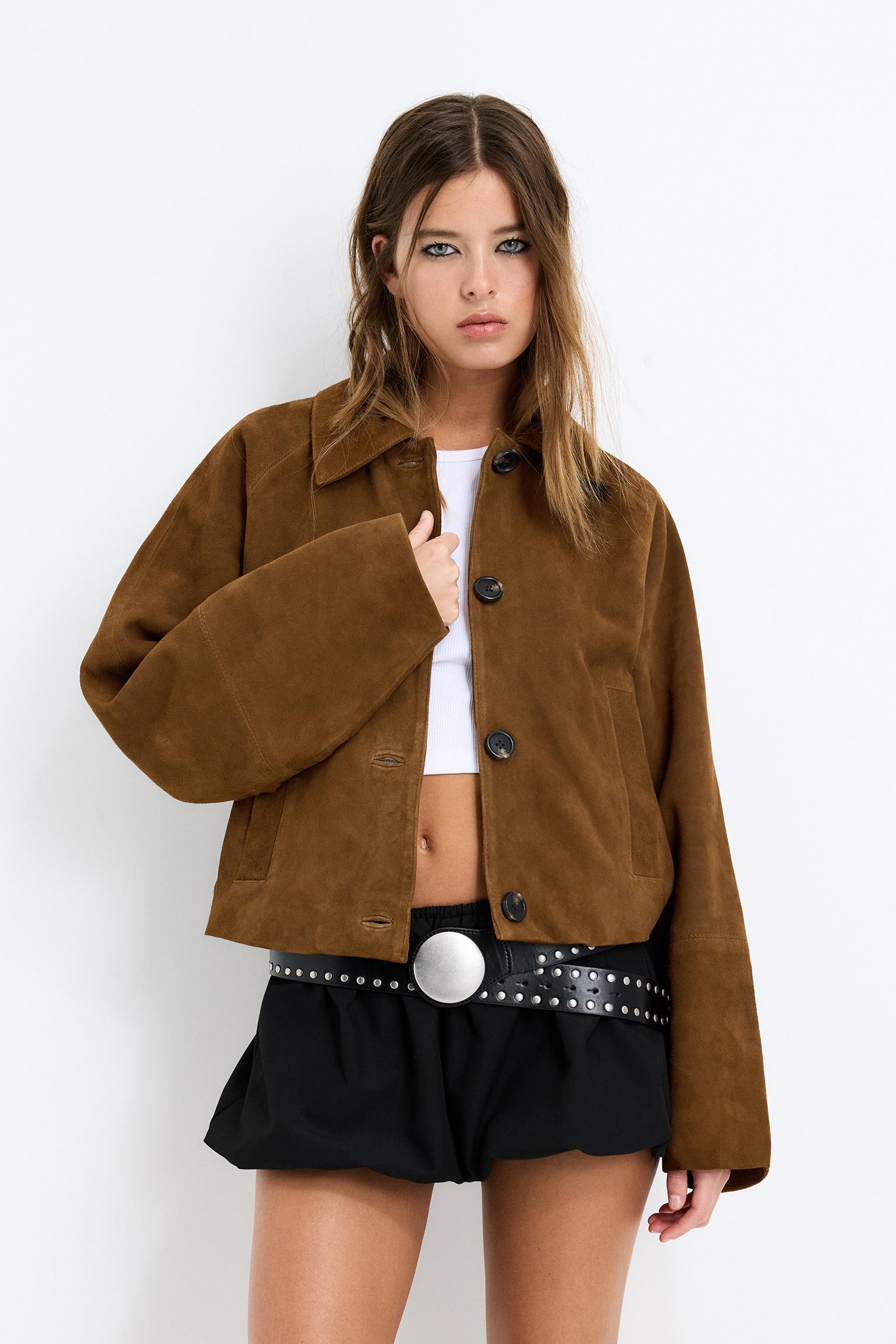 100% leather jacket Product Image