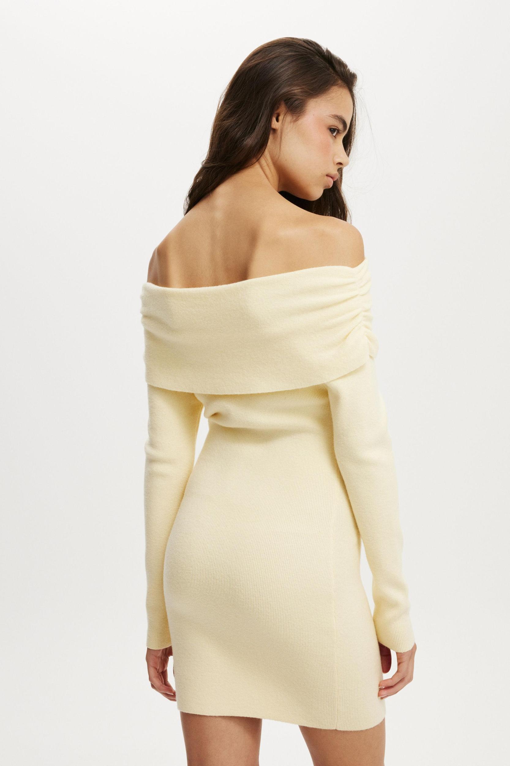 Everfine Gather Off Shoulder Mini Dress Product Image