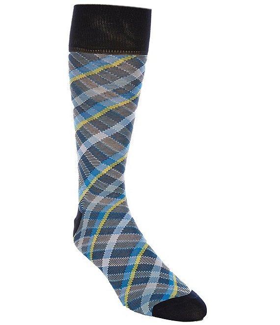 Cremieux Diagonal Plaid Crew Dress Socks Product Image