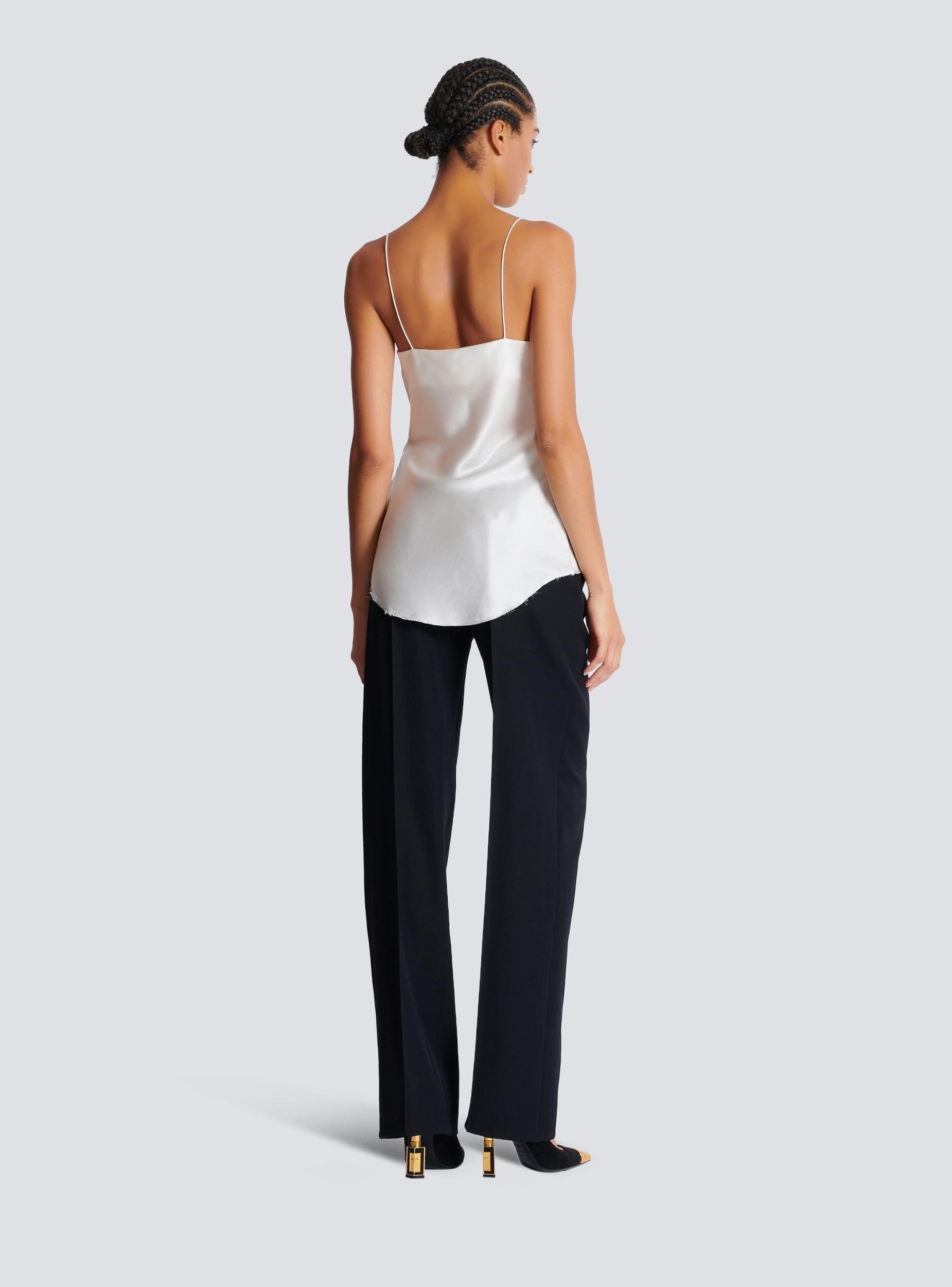 Draped satin top Product Image