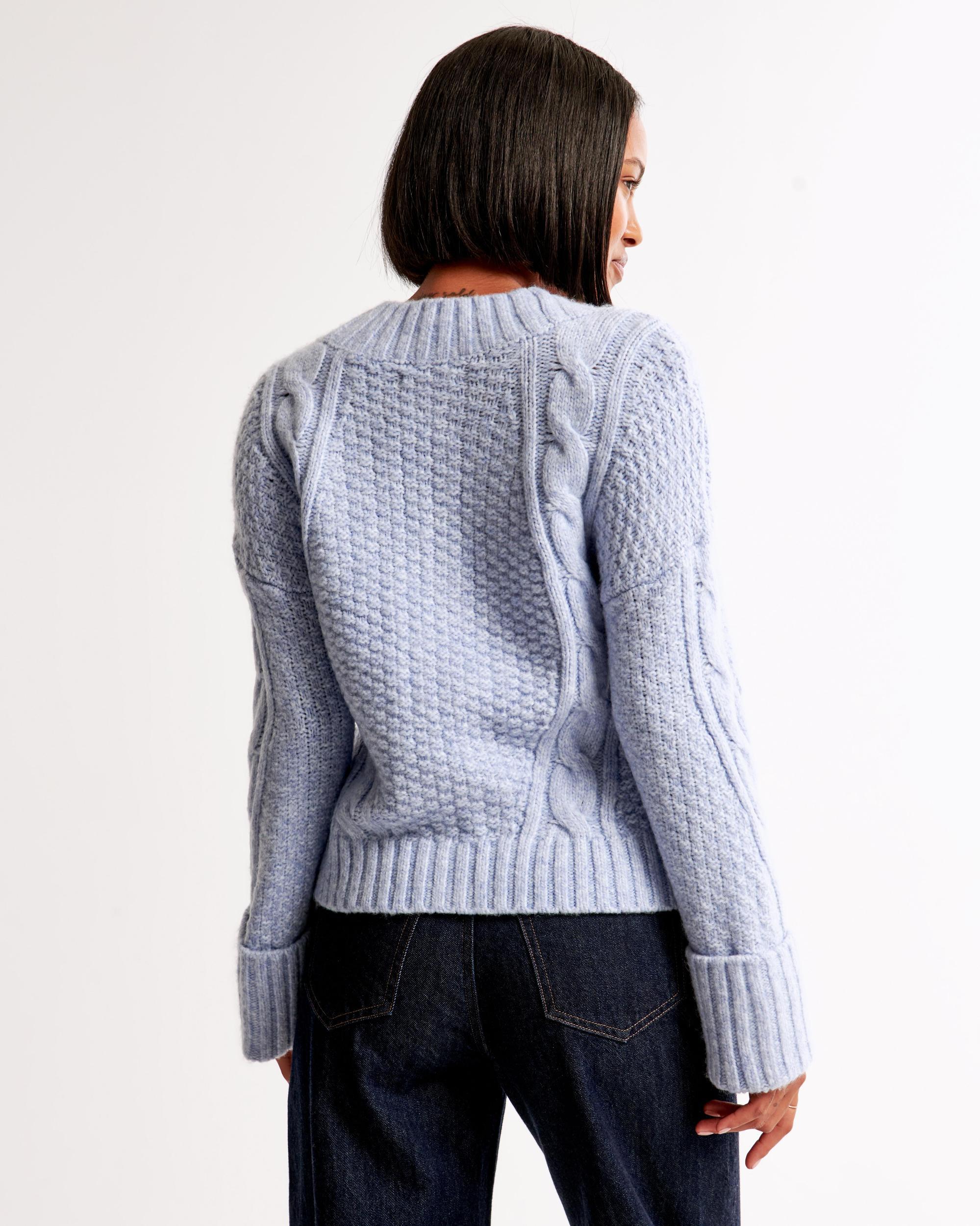 Seed-Stitch Cable Cardigan Product Image