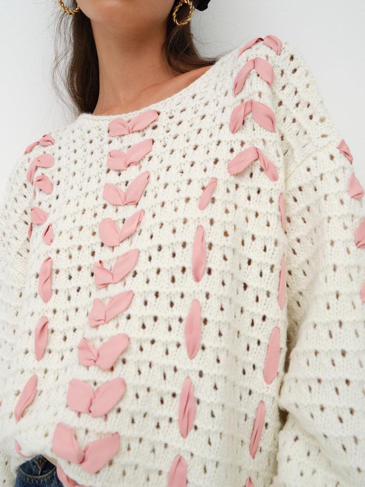 Laurel Oversized Sweater — Ivory Product Image