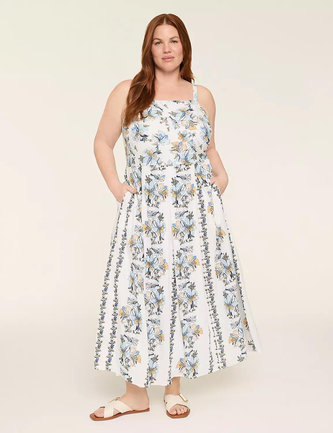 Sleeveless Smocked-Back Maxi Dress Product Image