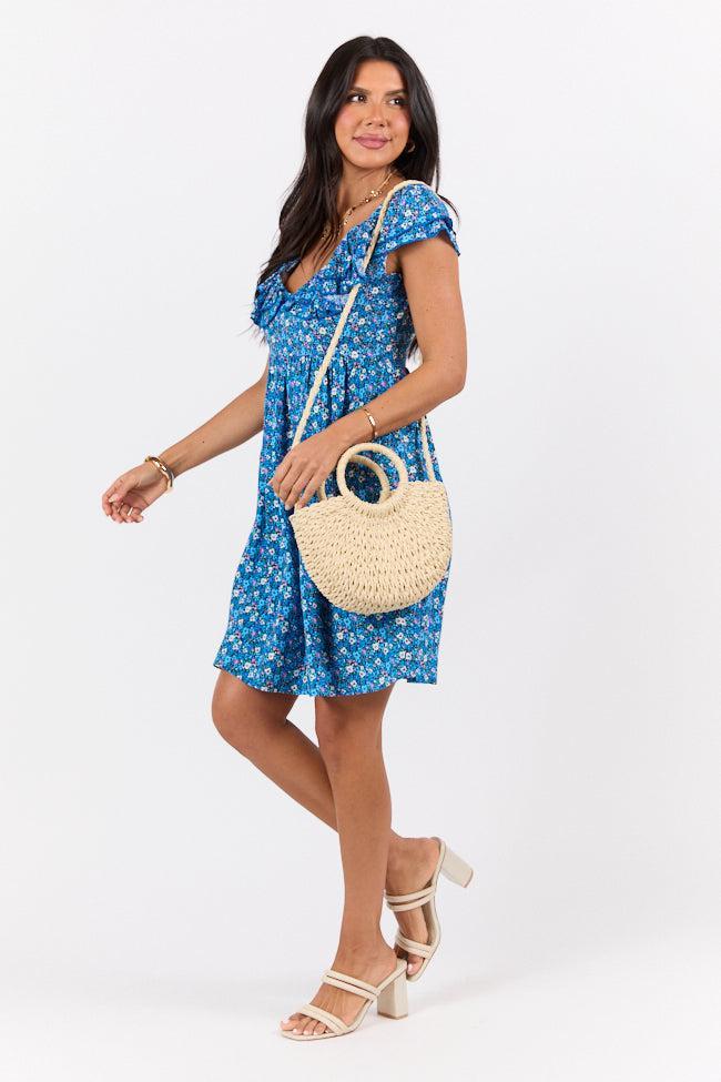 Blooming Blues Floral Mini Dress SALE Product Image