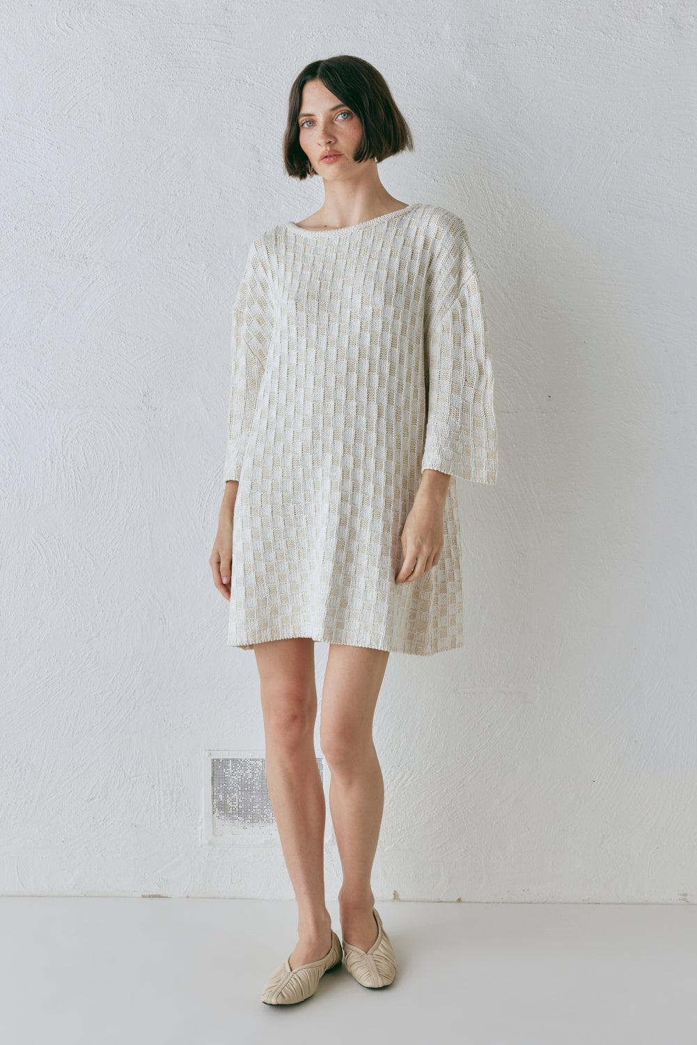 Pia Knit Tunic Cream Product Image