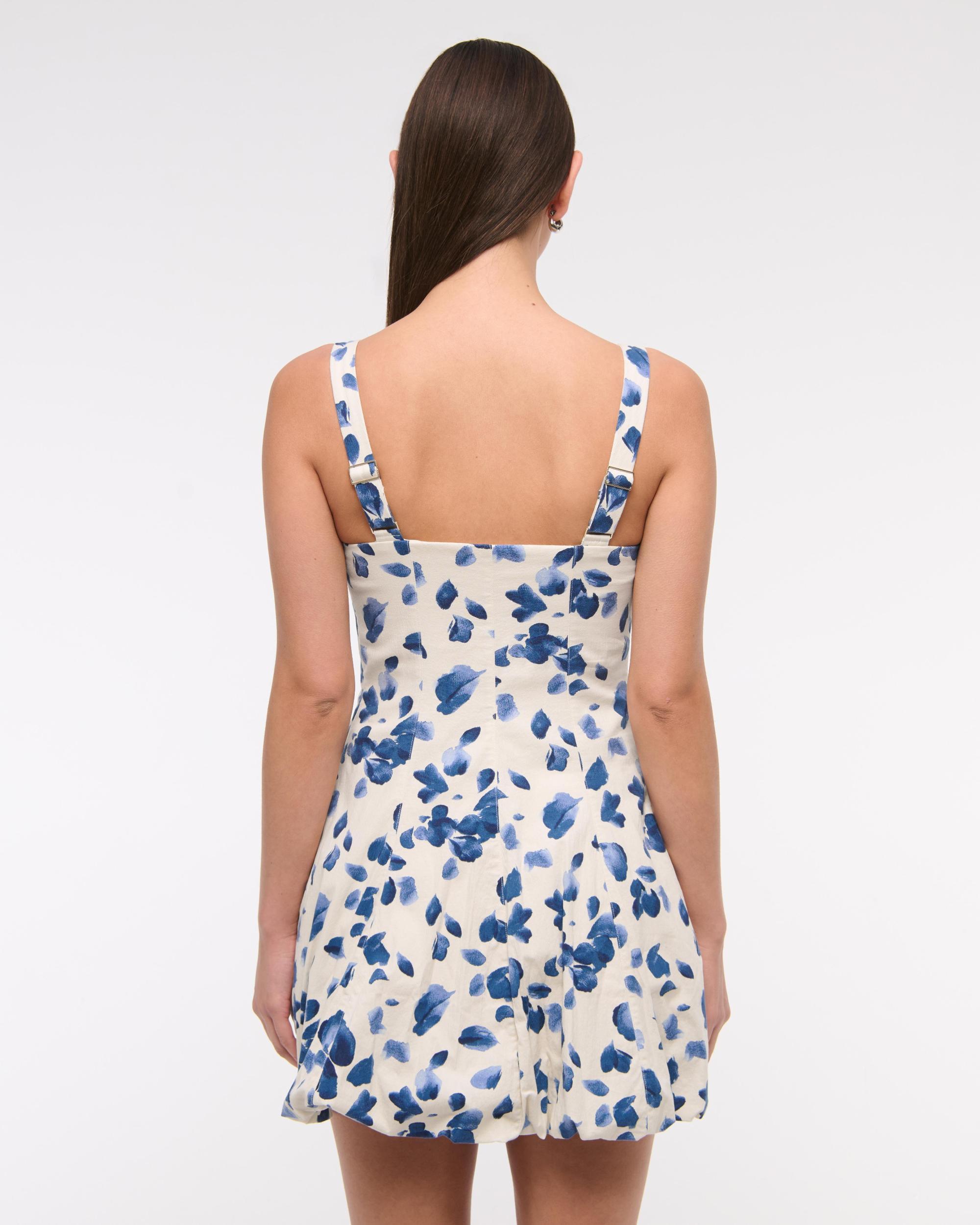 The A&F Mila Bubble Hem Mini Dress Product Image