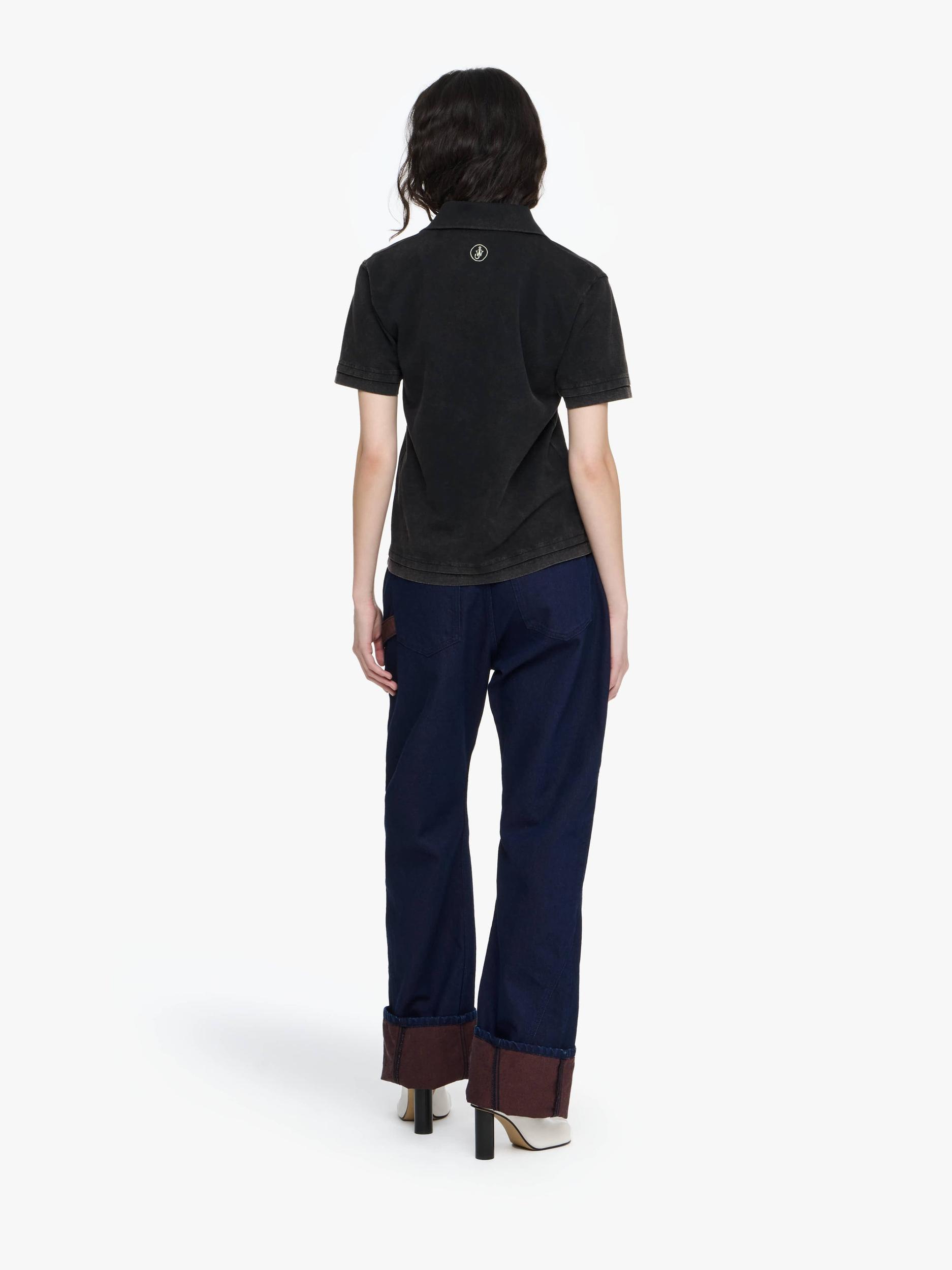 LAYERED SHORT SLEEVE POLO TOP Product Image
