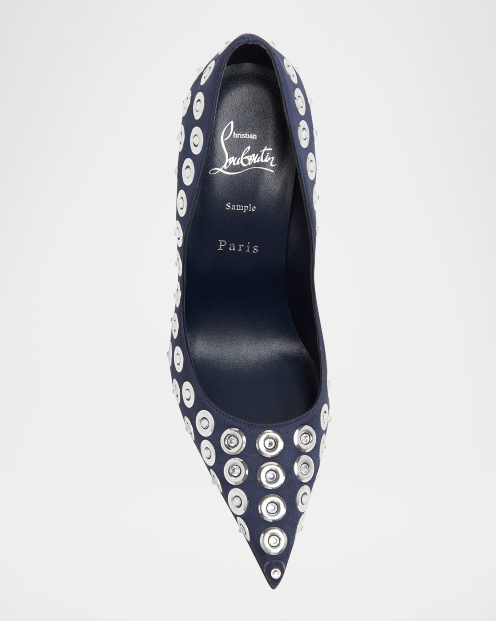 Miss Z Silk Crystal Red Sole Pumps Product Image
