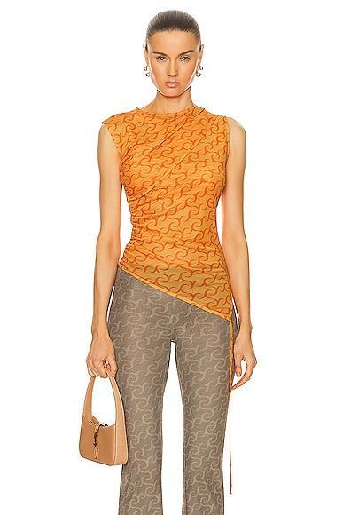 Jade Cropper Layered Top in Orange Product Image