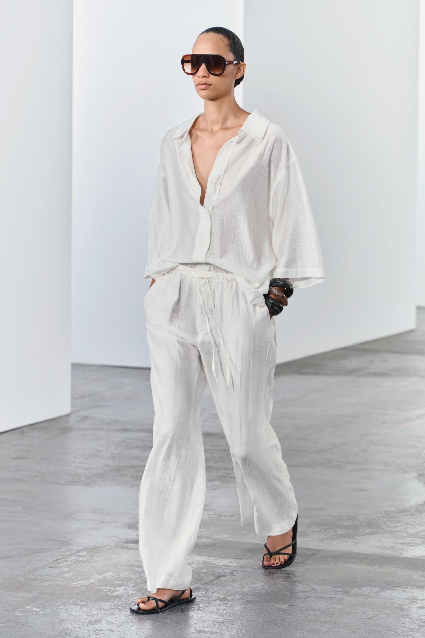 JACQUARD PANTS ZW COLLECTION Product Image