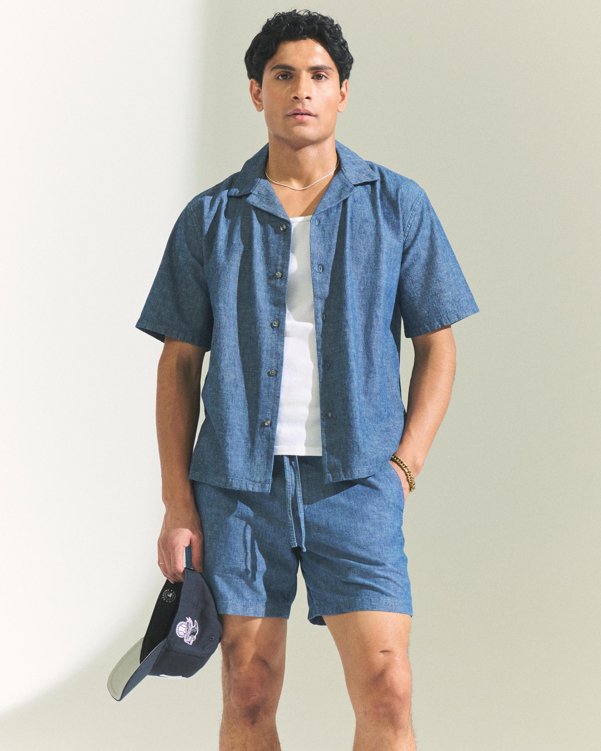 Cotton Texture Pull-On Short Product Image