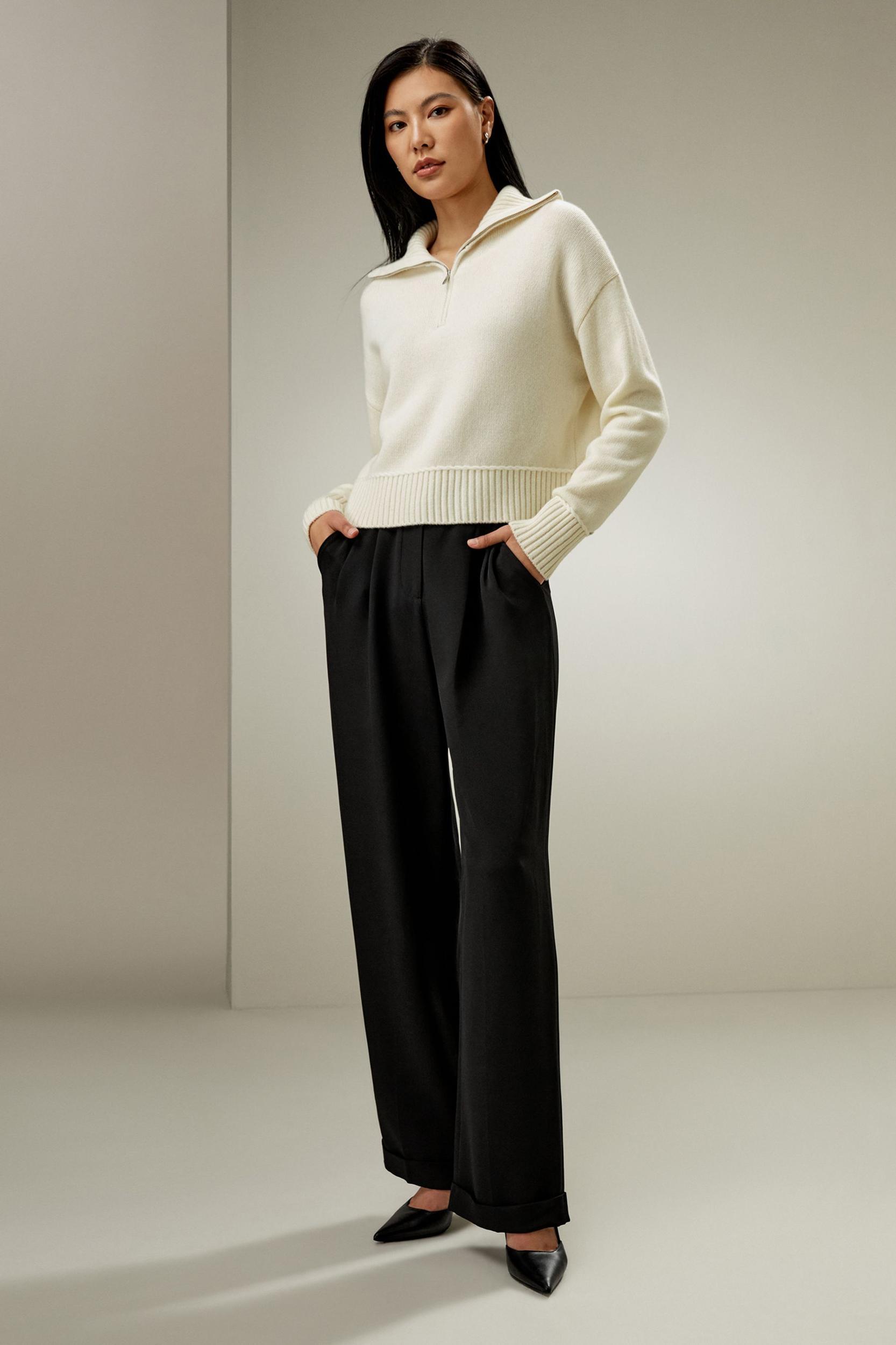 Relaxed Fit Wool-Cashmere Blend Sweater Product Image