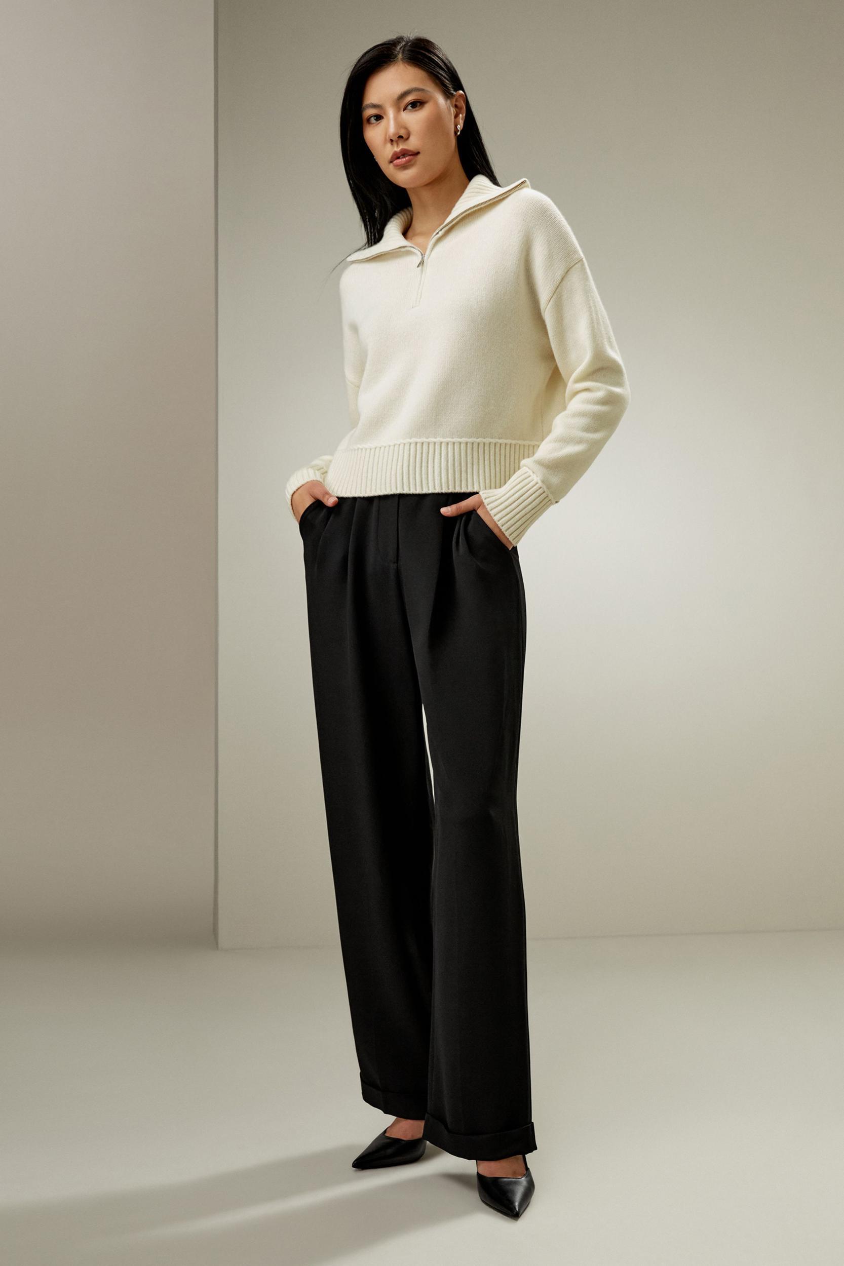 Relaxed Fit Wool-Cashmere Blend Sweater Product Image