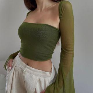 Set: Plain Tube Top + Shrug Product Image