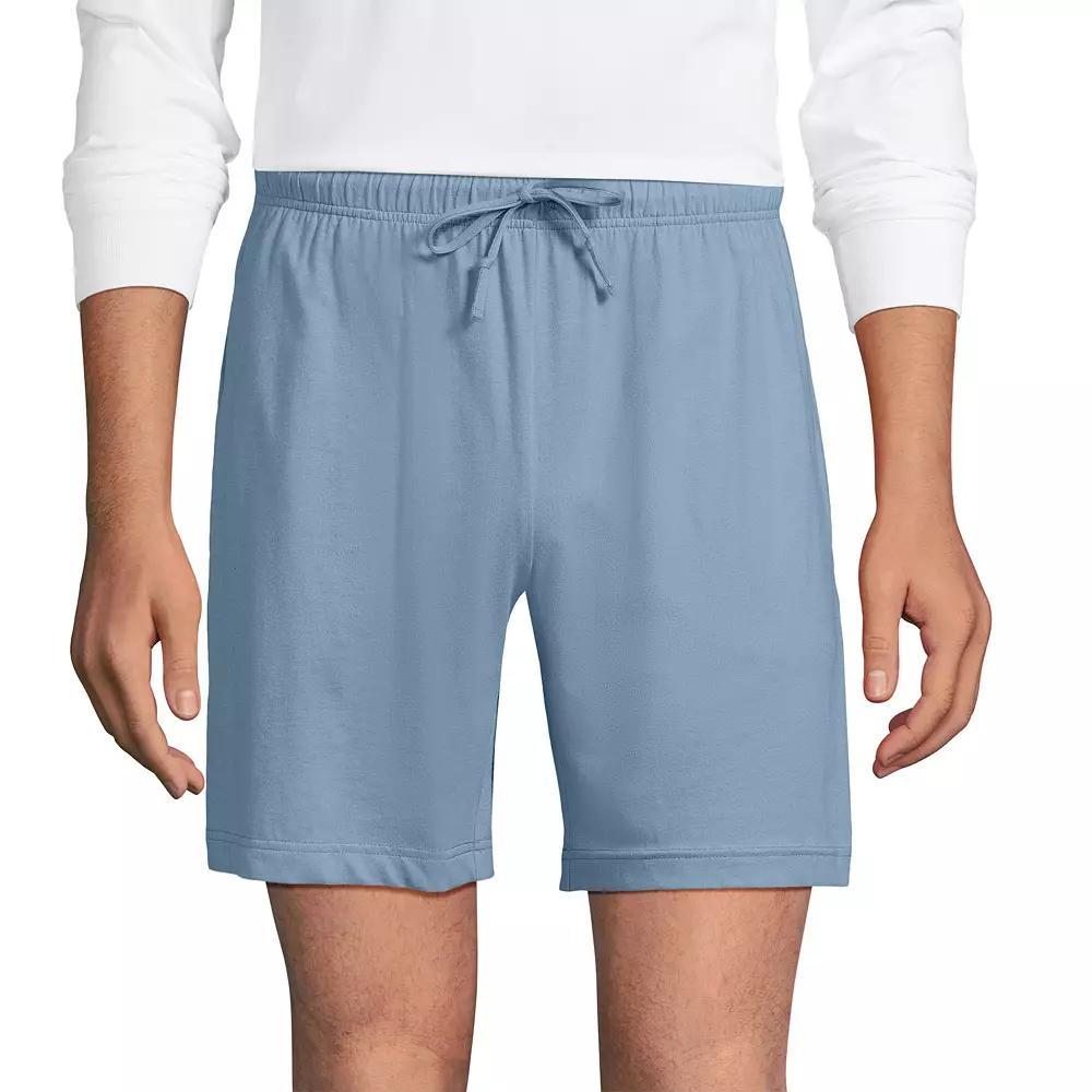 Men's Lands' End Knit Jersey Pajama Shorts, Size: Large, Black Product Image