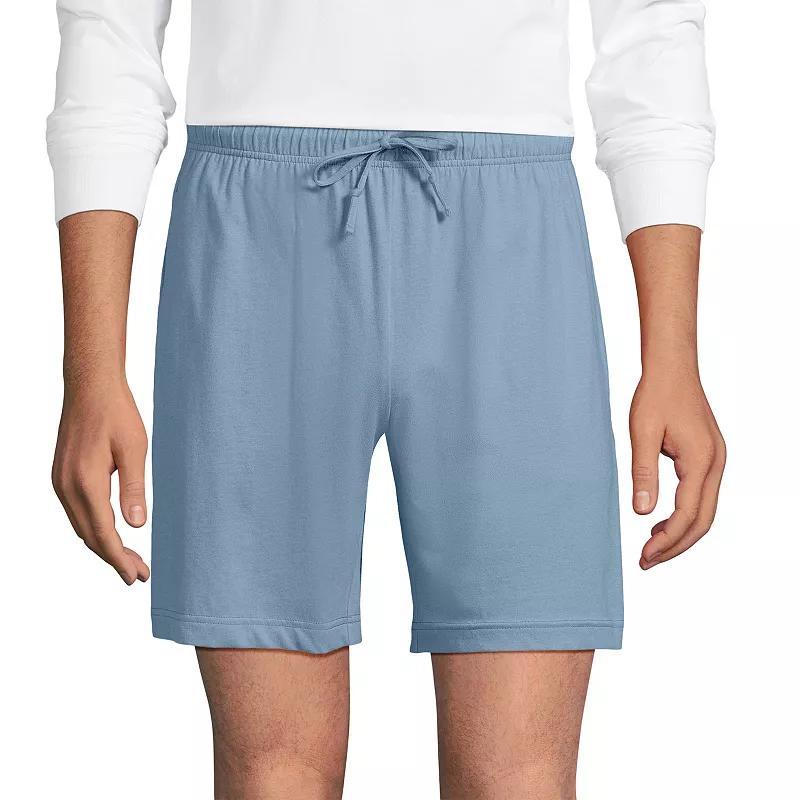 Men's Lands' End Knit Jersey Pajama Shorts, Size: Large, Black Product Image