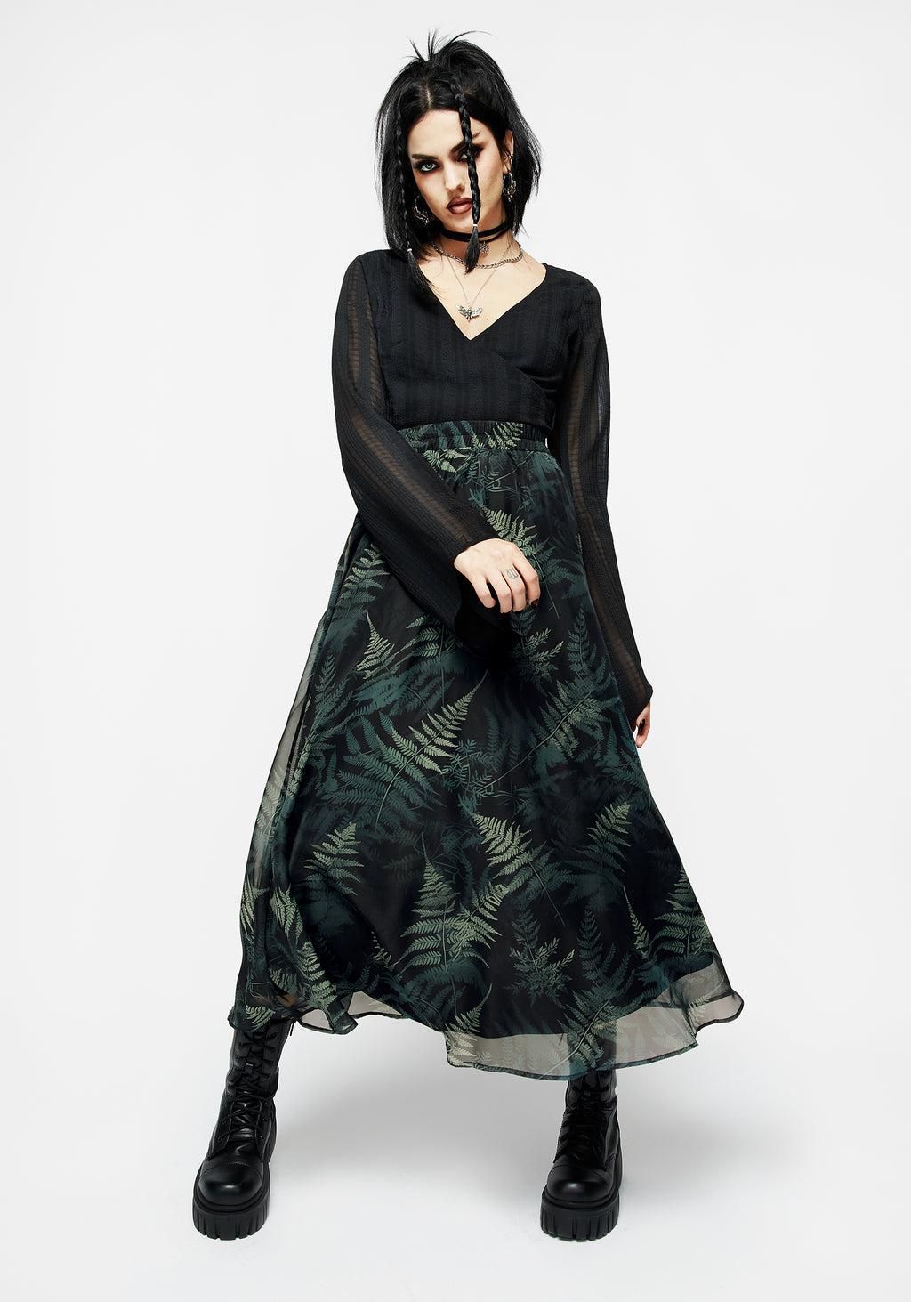 Fernery Chiffon Midaxi Skirt Product Image