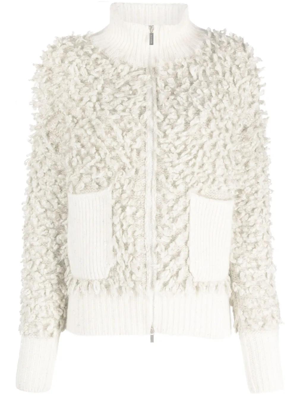 FABIANA FILIPPI Cardigan Mit Pailletten In White Product Image