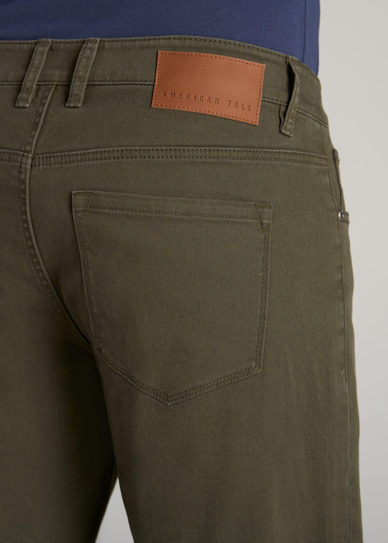 Carman TAPERED Jeans for Tall Men in Olive Green Wash Product Image