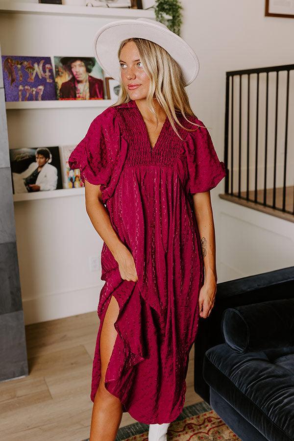Wine Tasting Ready Midi in Sangria Product Image