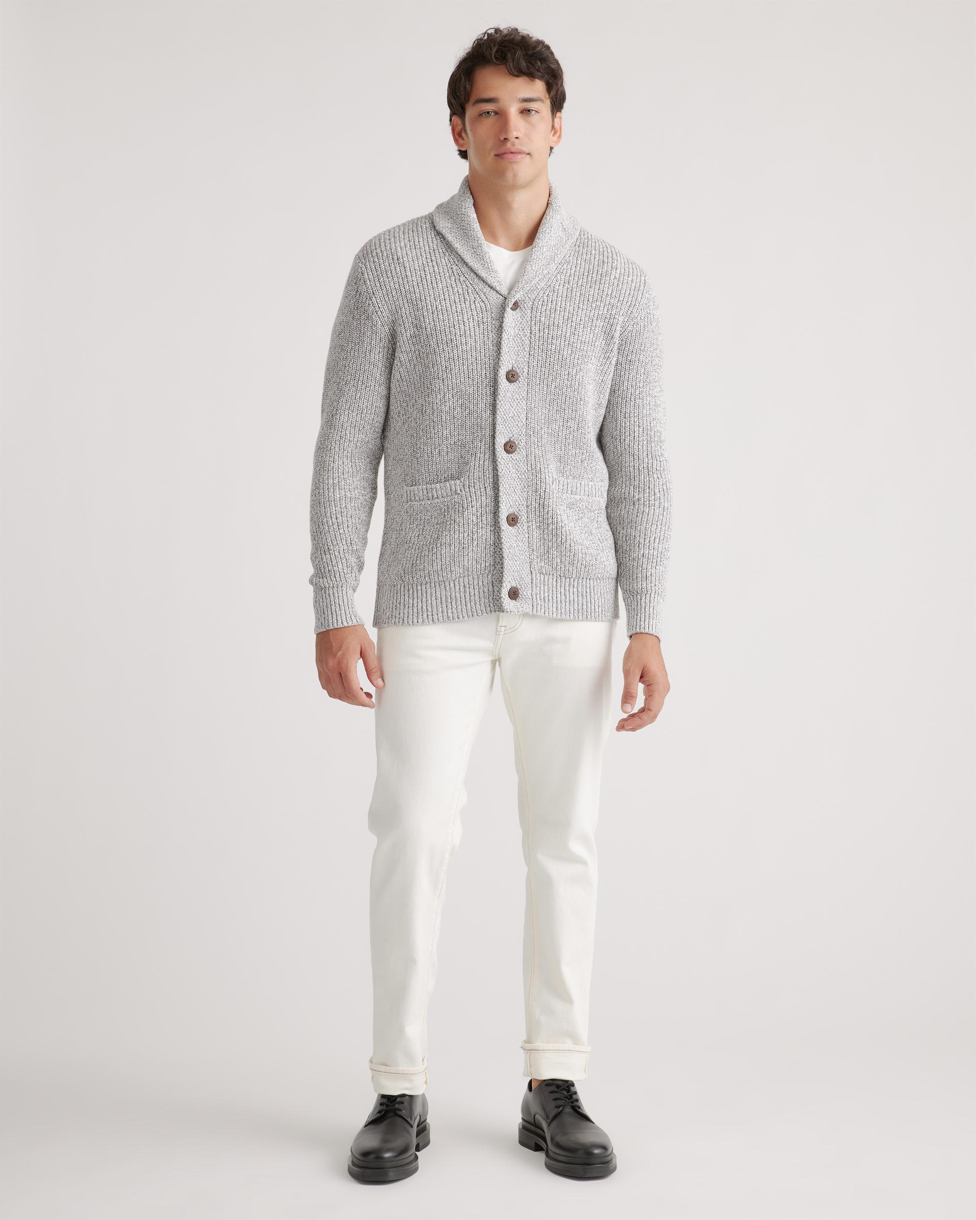 Quince | Men's Shawl-Collar Cardigan Sweater Organic Cotton Product Image