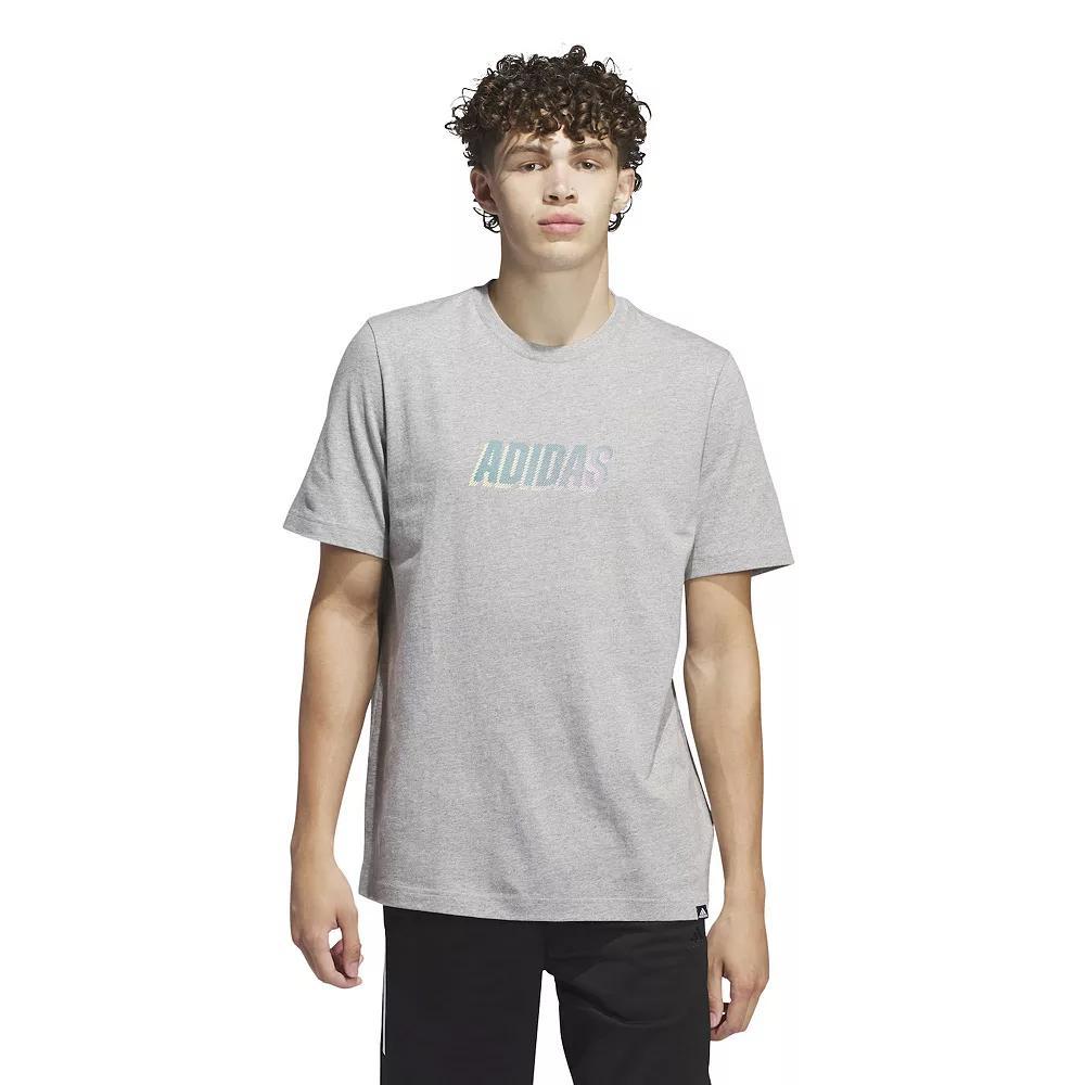 Men's adidas Graphic Sportswear Tee, Size: Medium, Medium Gray Grey Product Image