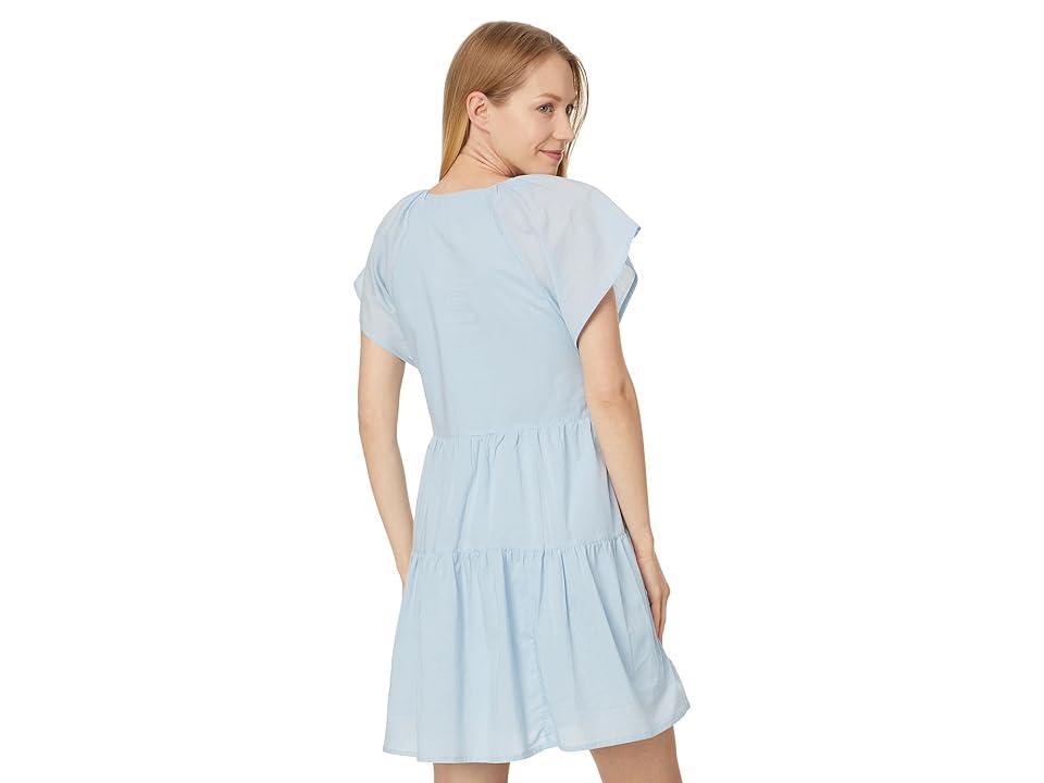 Lilla P Flutter Sleeve Tiered Dress (Crystal) Women's Dress Product Image