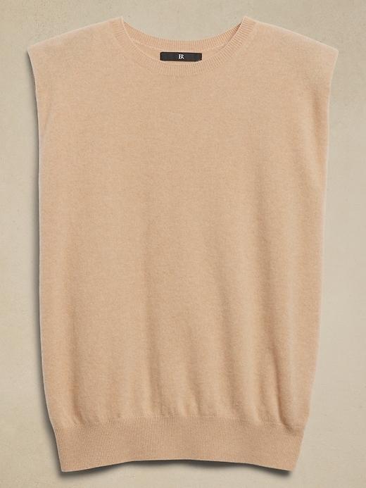Cashmere Padded-Shoulder Top Product Image