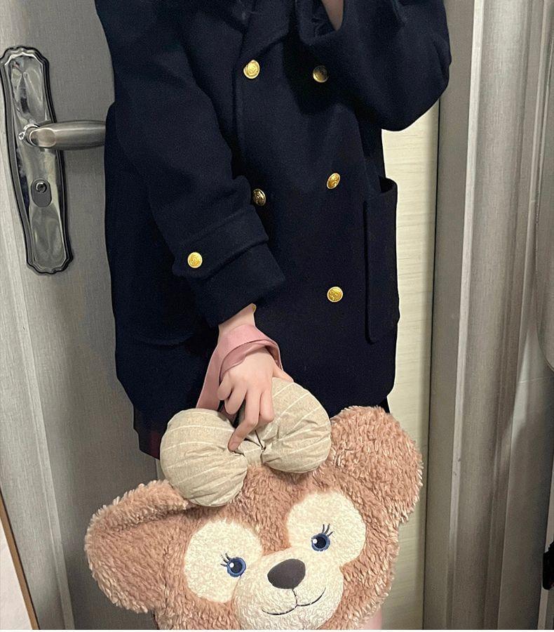 Double Breasted Plain Coat Product Image
