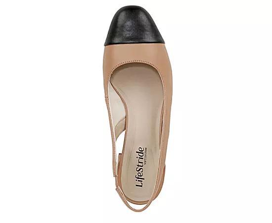 LifeStride Becoming Women's Slingback Pumps, Size: 9.5 Wide, Sienna Black Faux Product Image