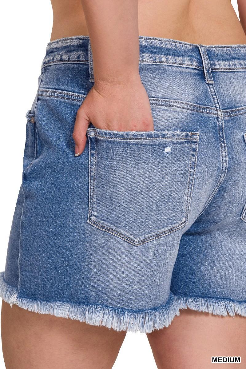 Plus Size Denim Short Product Image