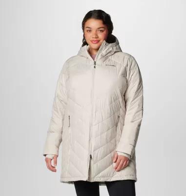 Plus Size Columbia Heavenly Long Hooded Jacket, Women's, Size: 2XL, Camel Brown Product Image