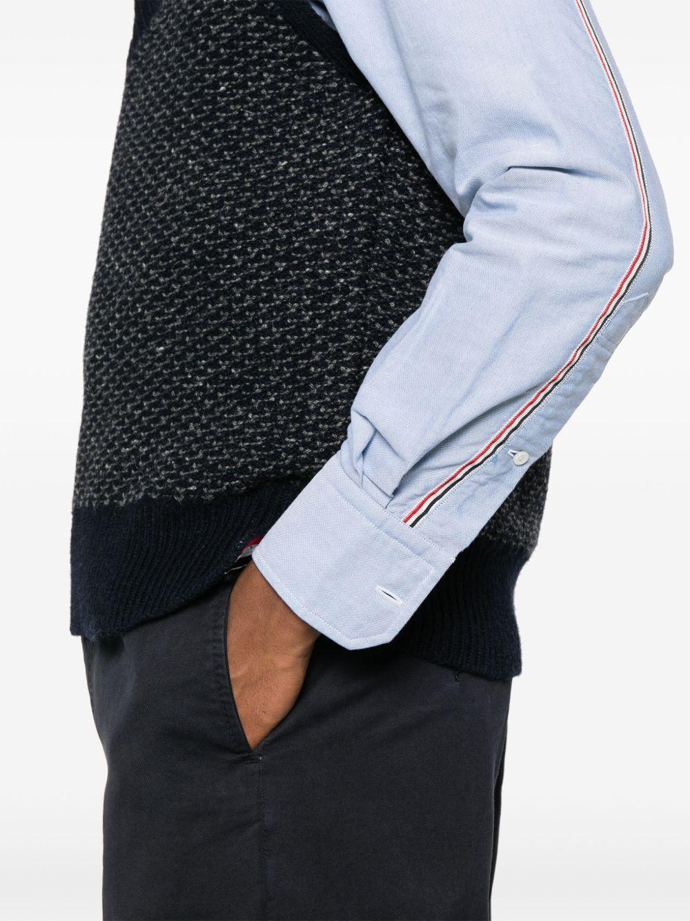 THOM BROWNE Classic Fit Cotton Button-down Shirt In Light Blue Product Image