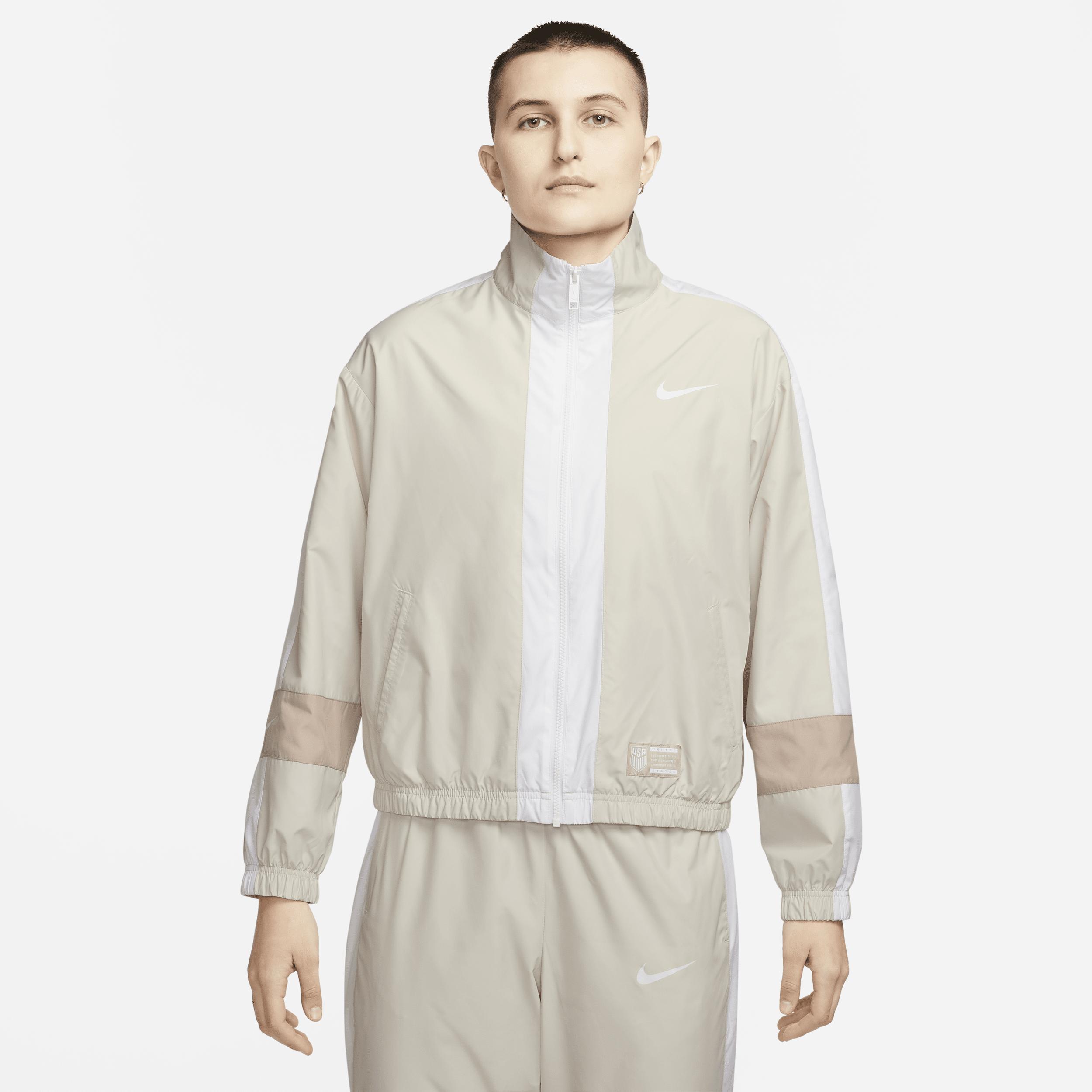 Womens Nike Tan Usmnt Essential Full-Zip Jacket Product Image