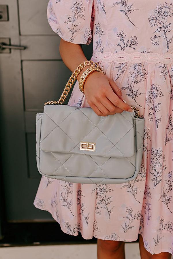 Sunday Chic Faux Leather Quilted Purse Product Image
