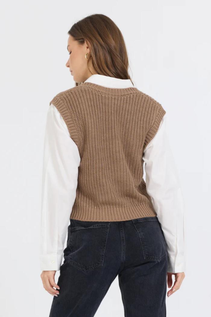 Two Fer Cropped Sweater Product Image