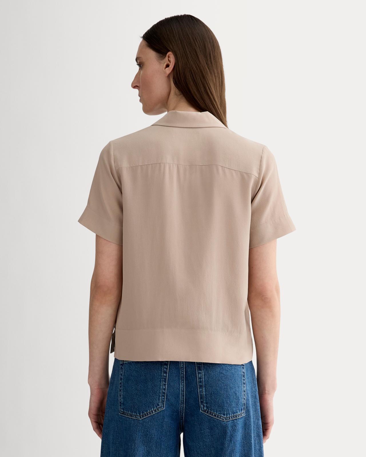 The Notch Shirt in Washable Silk Product Image