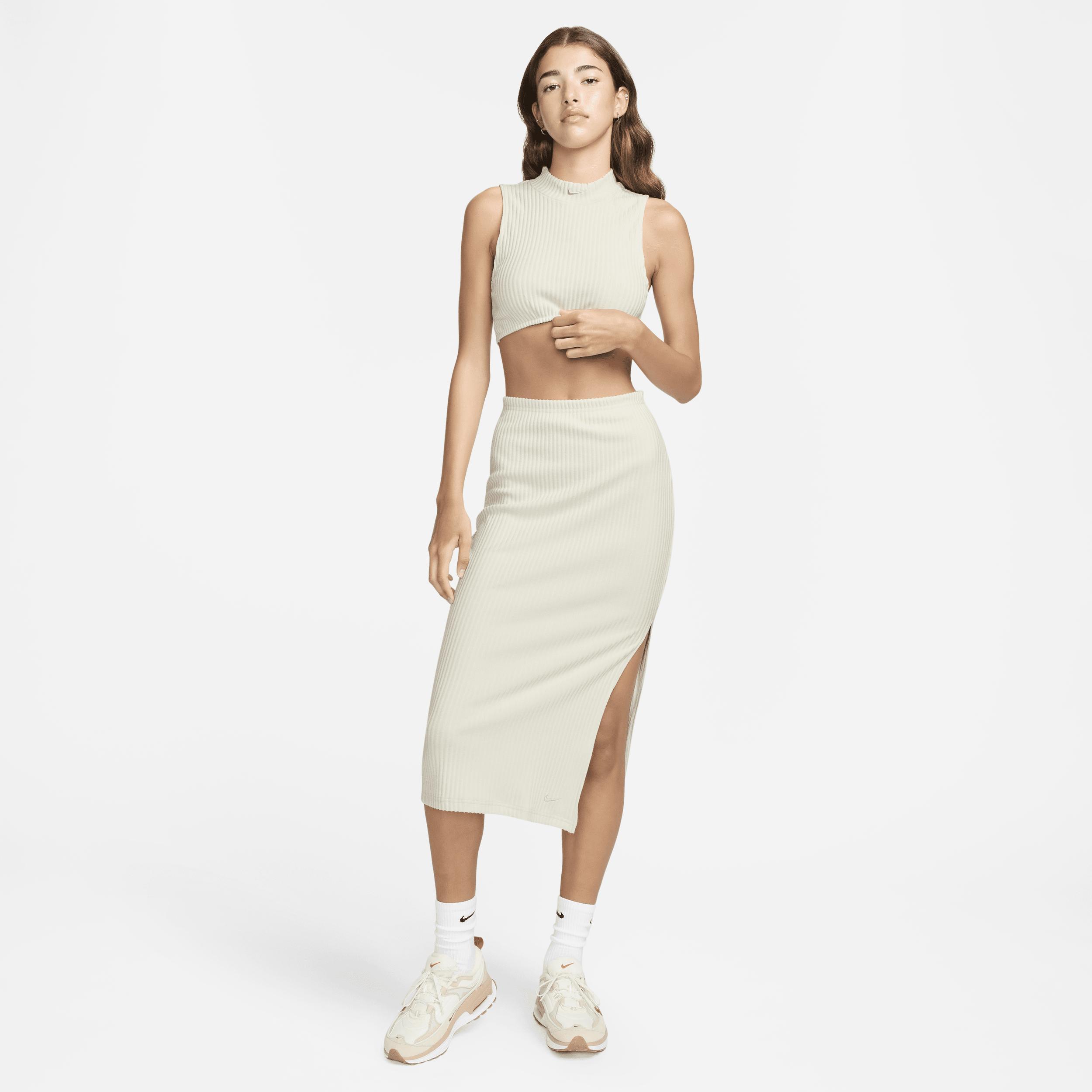 Women's Nike Sportswear Chill Rib Tight Mock-Neck Cropped Tank Top Product Image
