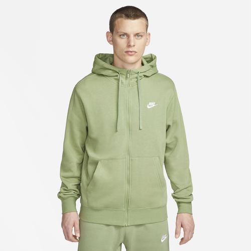 Mens Nike Sportswear Club Fleece Full-Zip Hoodie Black Navy White Product Image