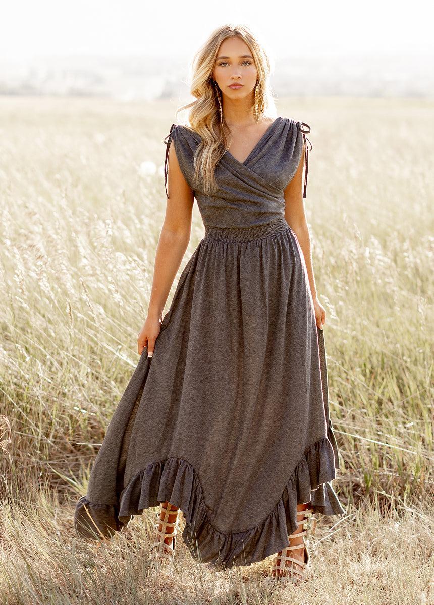 Giovanna Dress in Heather Charcoal Female Product Image