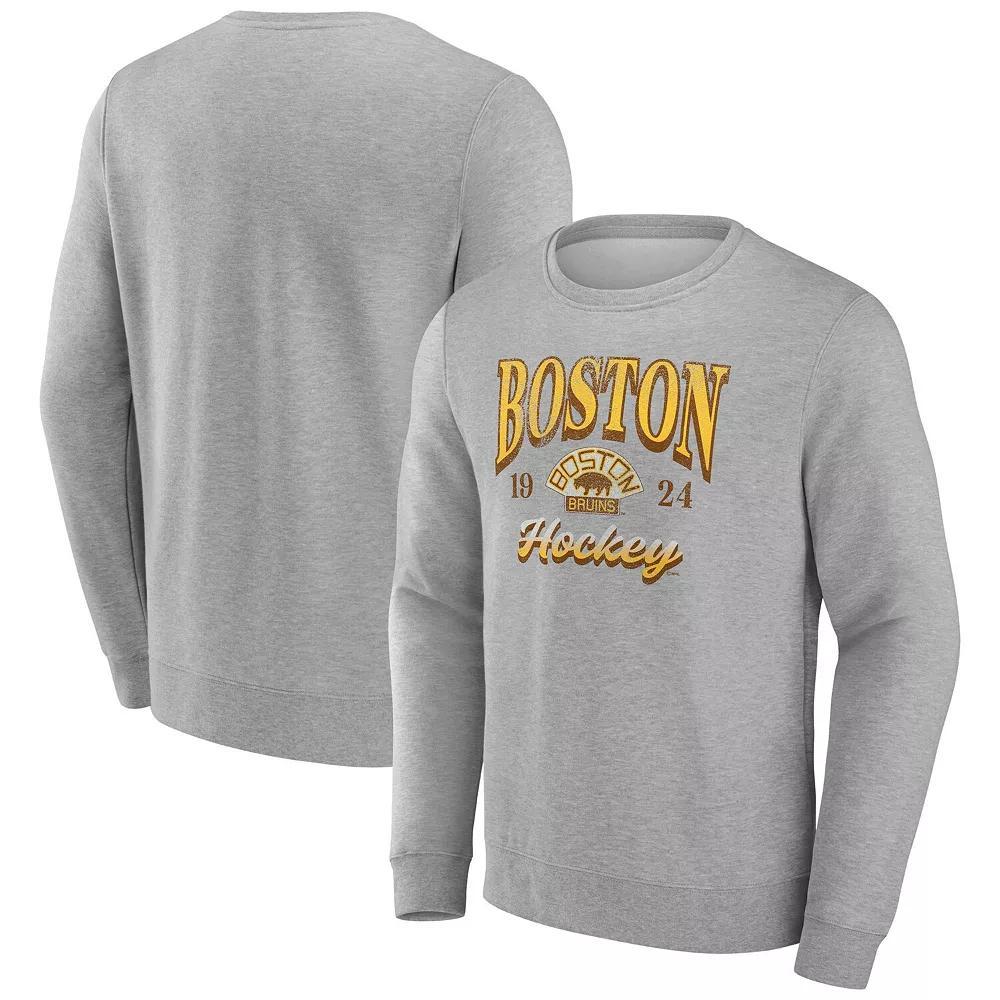 Men's Fanatics Gray Boston Bruins Nimbus Fleece Pullover Sweatshirt, Size: 2XL, Grey Product Image