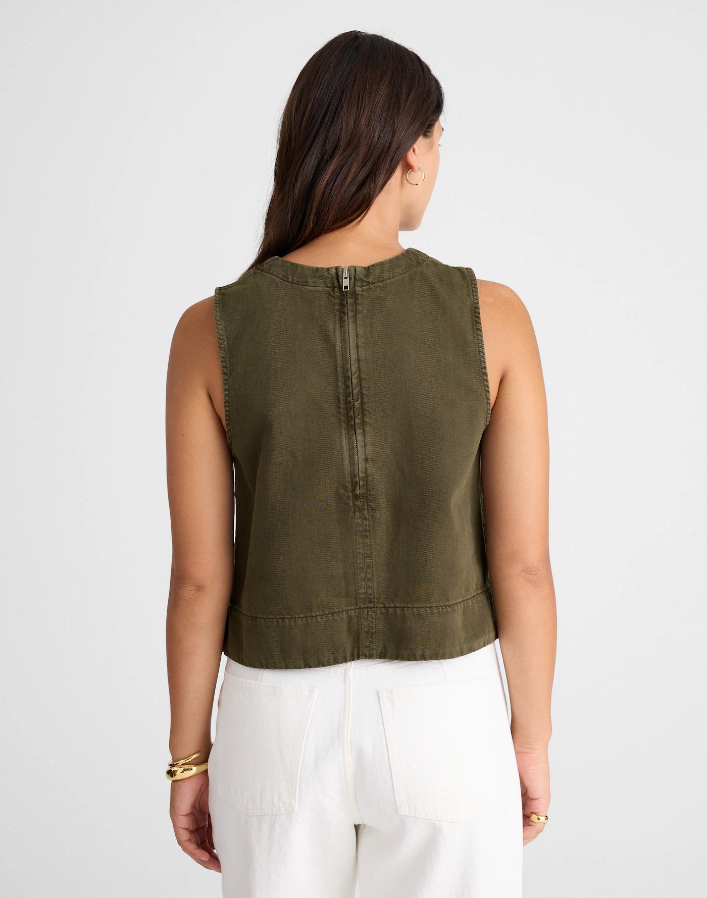 Boxy Shell Top in Garment Dye Product Image