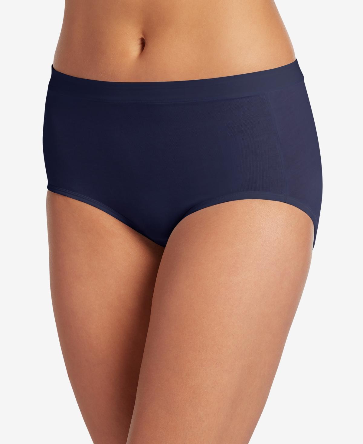 Womens Jockey Cotton Stretch Brief Panty 1556, Gray Grey Product Image