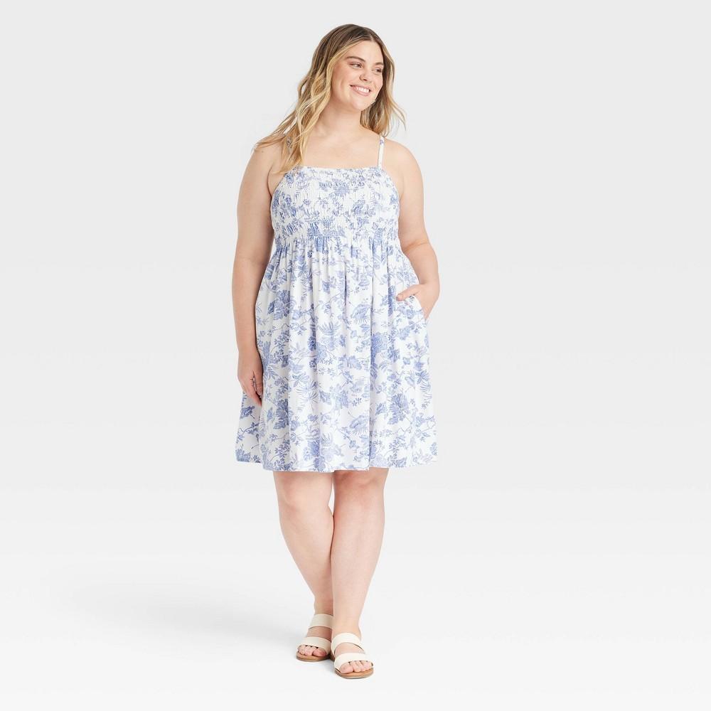Women's Smocked Mini Sundress - Universal Thread™ Product Image