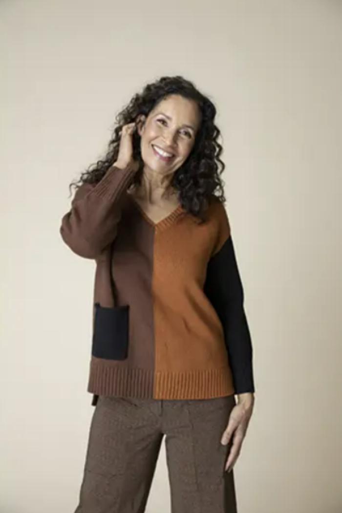 Yin Yang V Neck Pullover Product Image