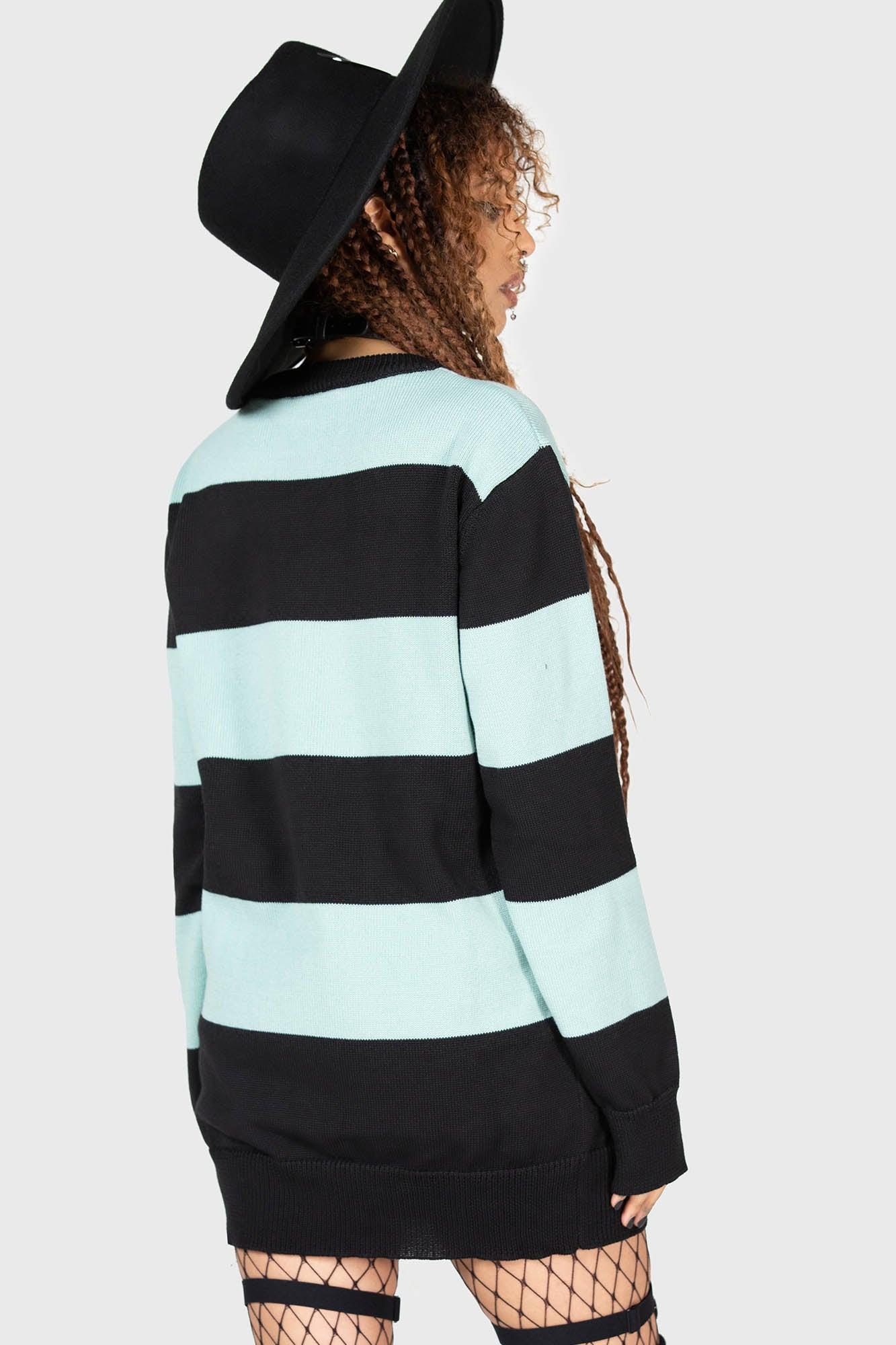 Vampurr Stripe Sweater [MINT] Female Product Image