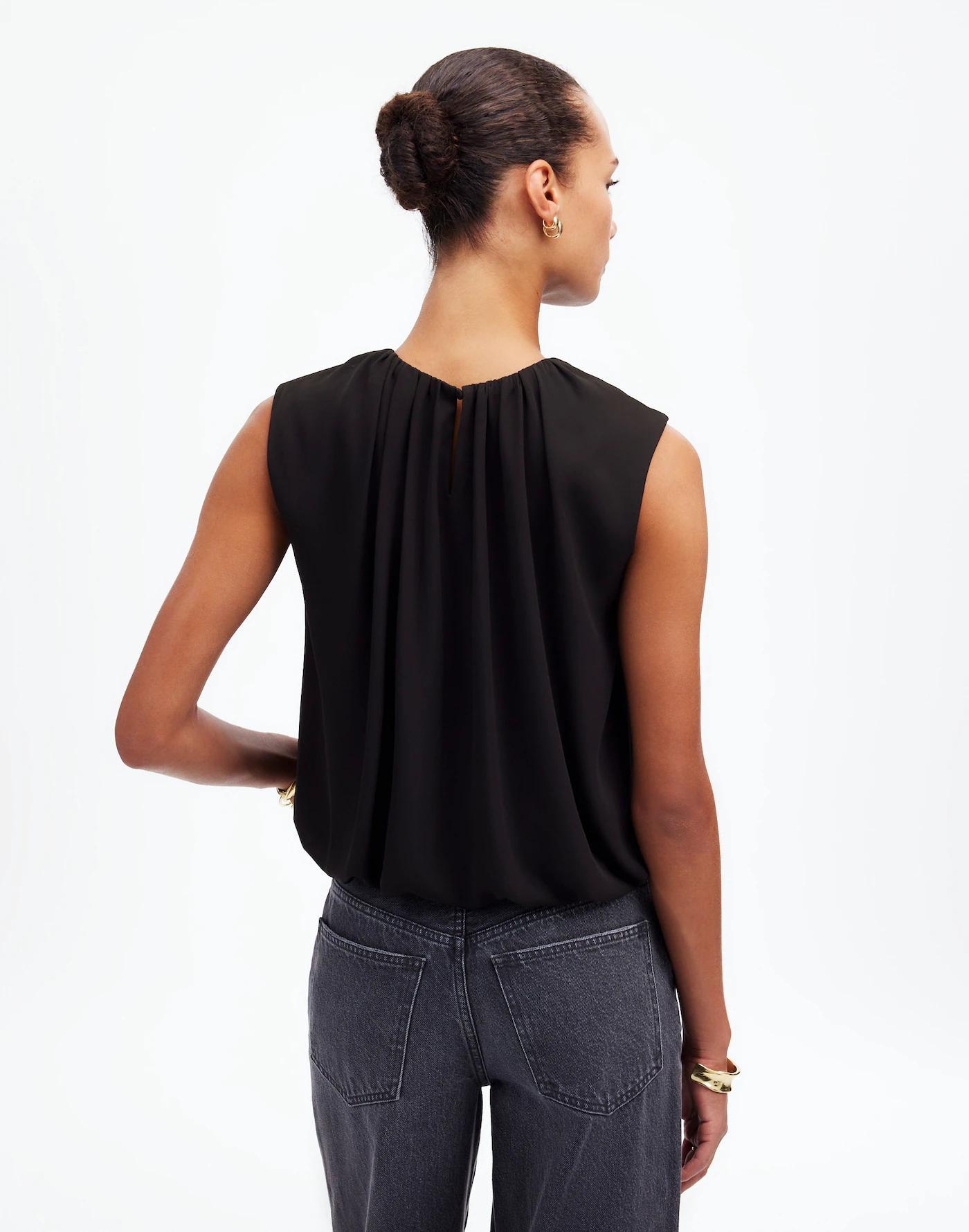 Sleeveless Bubble Top in Chiffon Product Image